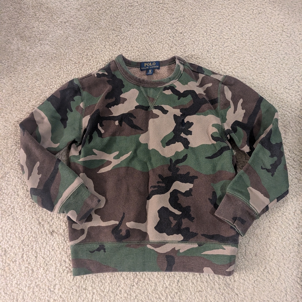 Polo by Ralph Lauren Big Boys Camouflage Sweater Size Small 8